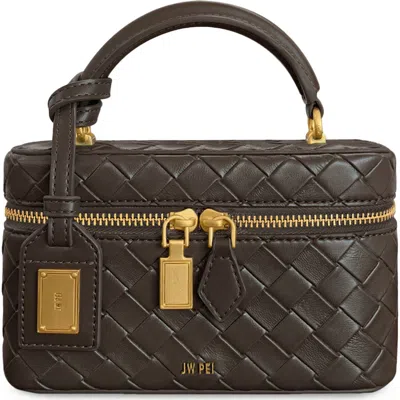 Jw Pei Cleo Woven Faux Leather Top Handle Bag In Brown