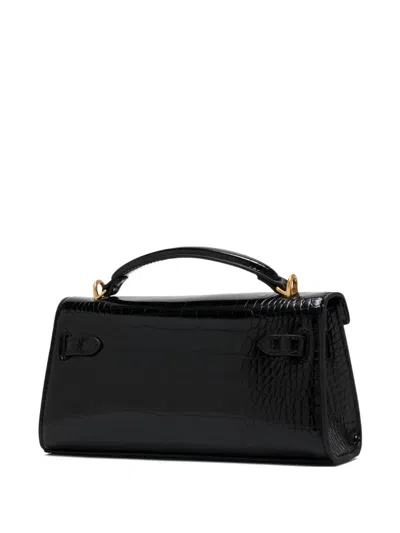 Jw Pei Croc-effect Top-handle Tote Bag In Black