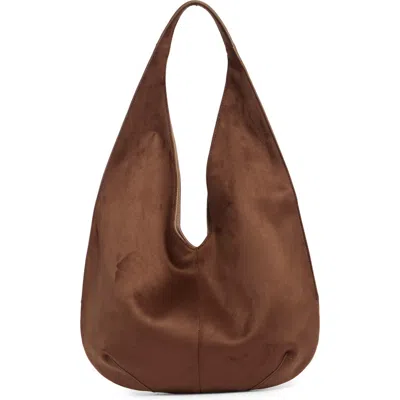 Jw Pei Dara Faux Suede Hobo Bag In Mocha Brown