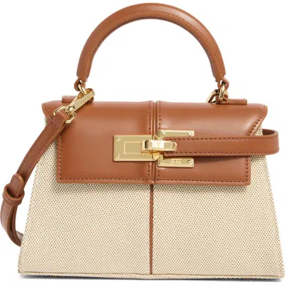 Jw Pei Elise Canvas & Faux Leather Top Handle Bag In Brown