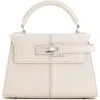 Jw Pei Elise Faux Leather Top Handle Bag In White