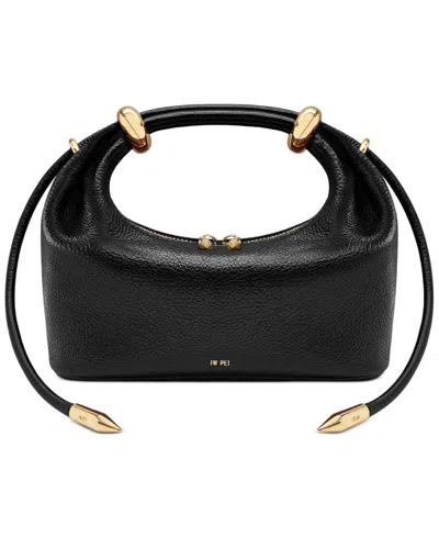 Jw Pei Ellie Metal Ring Embellished Top Handle Mini Satchel Handbag In Black