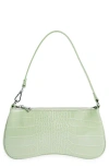 Jw Pei Eva Croc Embossed Faux Leather Convertible Shoulder Bag In Green