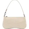 Jw Pei Eva Croc Embossed Faux Leather Convertible Shoulder Bag In White