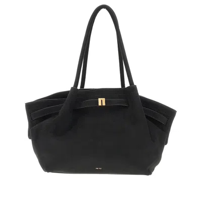 Jw Pei Faux Suede Medium 'hana' Bag In Black