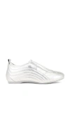 Jw Pei Ferne Streamlined Lustrous Sneakers In Metallic Silver