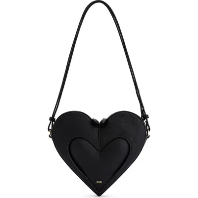Jw Pei Francisca Faux Leather Heart Crossbody Bag In Black