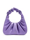 Jw Pei Gabbi Ruched Faux Leather Hobo In 紫色