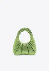 Jw Pei All-over Strass Satin Gabbi Mini Hobo Bag In Green