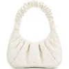 Jw Pei Gabbi Rhombus Ruched Quilted Faux Leather Handbag In White