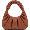 Jw Pei Gabbi Ruched Faux Leather Hobo In Nutella