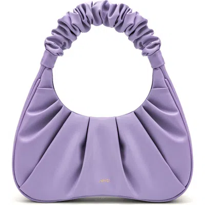 Jw Pei Gabbi Ruched Faux Leather Hobo In Purple