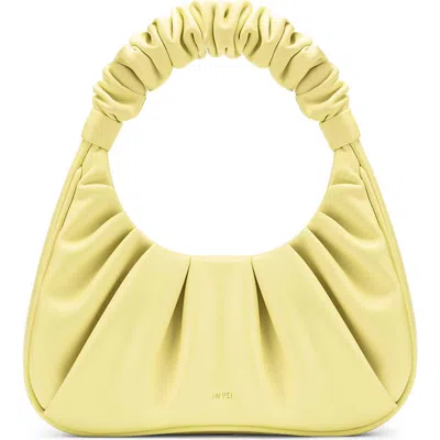 Jw Pei Gabbi Ruched Faux Leather Hobo In Yellow