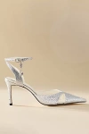 Jw Pei 85mm Haidi Crystal-embellished Heeled Pumps In White