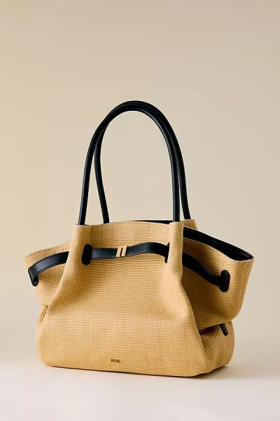 Jw Pei Hana Medium Faux-straw Tote Bag In Neutral