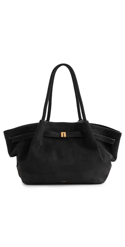 Jw Pei Hana Medium Faux Suede Tote Bag Black