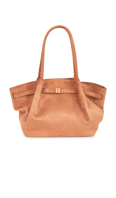 Jw Pei Hana Medium Faux Suede Tote Bag In Brown