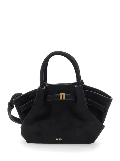 Jw Pei Hana Mini Faux Suede Tote Bag In Black