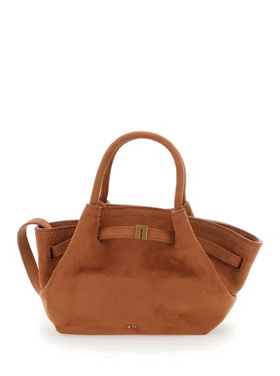 Jw Pei Hana Mini Faux Suede Tote Bag In Brown