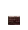 Jw Pei Handbags Mini Flap Croc Crossbody Bag In Brown Croc