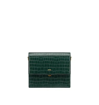 Jw Pei Handbags Mini Flap Croc Crossbody Bag In Green Croc