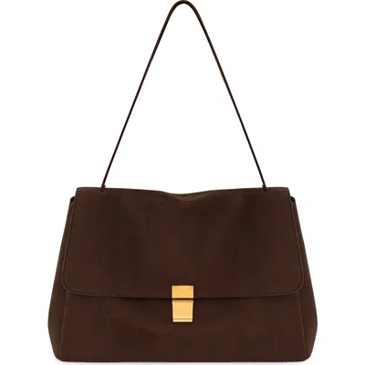 Jw Pei Hilary Faux Suede Shoulder Bag In Burgundy