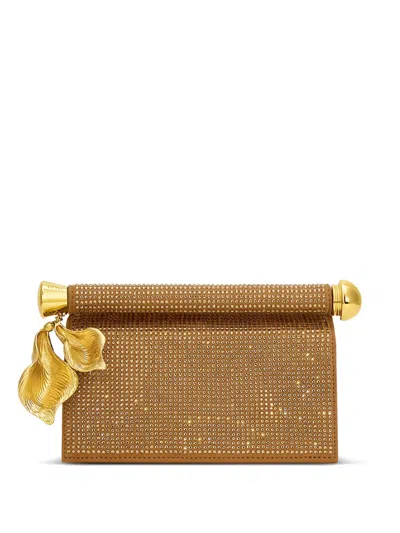 Jw Pei Holly Crystal-embellished Pendant Clutch Bag In Brown