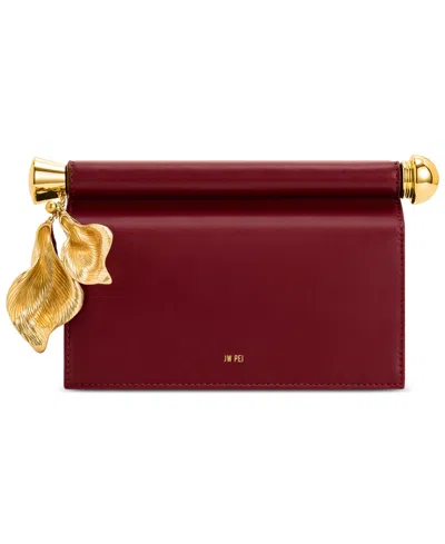 Jw Pei Holly Metal Clutch In Burgundy