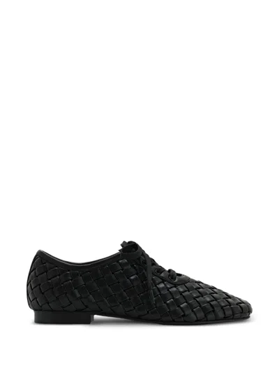Jw Pei Kayla Weave Strap Lace Up Shoes In Black