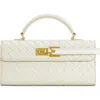 Jw Pei Keyla Woven Faux Leather Top Handle Bag In White