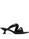 Jw Pei Kitten-heel Leather Mules In Black