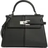 Jw Pei Large Elise Faux Leather Top Handle Bag In Black
