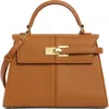 Jw Pei Large Elise Faux Leather Top Handle Bag In Brown