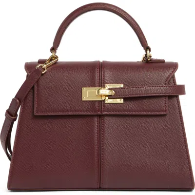 Jw Pei Large Elise Faux Leather Top Handle Bag In Claret