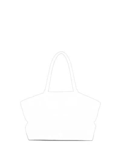 Jw Pei Large Hana Grained Contrast-stitch Tote Bag In White