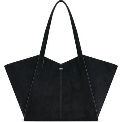 Jw Pei Large Kiana Faux Suede Tote In Black