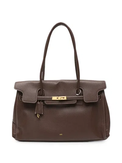 Jw Pei Large Yara Twist-lock-fastening Shoulder Bag In Brown