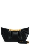 Jw Pei Leia Pleated Faux Leather Clutch In Black