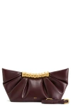 Jw Pei Leia Pleated Faux Leather Clutch In Burgundy
