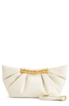 Jw Pei Leia Pleated Faux Leather Clutch In White