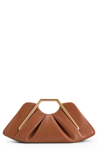 Jw Pei Lila Metal Frame Clutch Bag In Brown