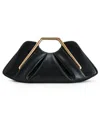 Jw Pei Lila Metal Frame Clutch In Black