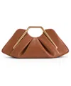 Jw Pei Lila Metal Frame Clutch In Brown