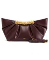 Jw Pei Lila Metal Frame Mini Clutch In Burgundy