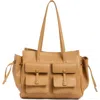 Jw Pei Linda Faux Leather Tote In Latte
