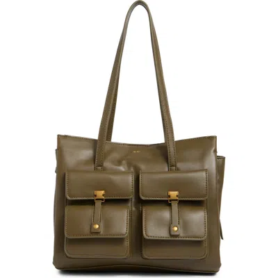 Jw Pei Linda Small Faux Leather Tote In Dark Olive