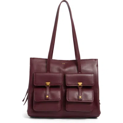 Jw Pei Linda Small Faux Leather Tote In Deep Burgundy