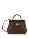 Jw Pei Lucia Classic Top Handbag Dark Brown In Brown