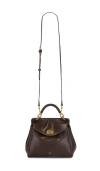 Jw Pei Lucia Classic Top Handbag Dark Brown In Brown