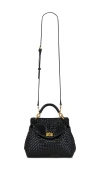 Jw Pei Lucia Classic Top Handle Woven Bag In Black